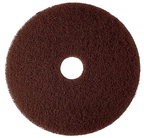 3M™ 7100 Floor Stripper Pads, 20", Brown, Pack Of 5 Pads