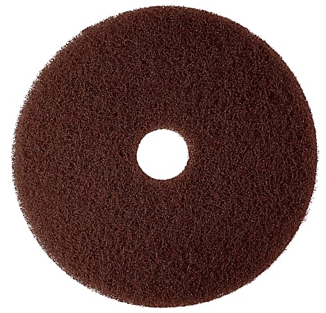 3M™ 7100 Floor Stripper Pads, 20", Brown, Pack Of 5 Pads