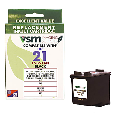 VSM VSMC9351AN (HP 21 / C9351AN) Remanufactured Black Ink Cartridge