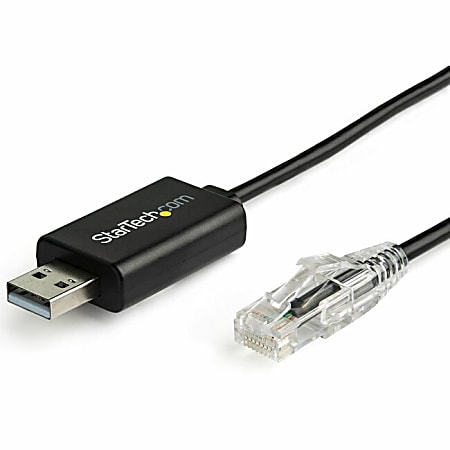 StarTech.com 6 ft. 1.8 m Cisco USB Console Cable USB to RJ45 Rollover Cable Transfer rates up to 460Kbps MM First End 1 x pin Type A Male USB Second End