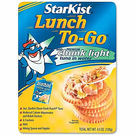 StarKist Lunch To-Go Tuna Kit - Low Calorie - 1 - 4.50 oz - 12 / Carton StarKist Lunch To-Go Tuna Kit - Low Calorie - 1 - 4.50 oz - 12 / Carton