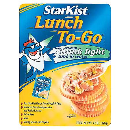 StarKist Lunch To-Go Tuna Kit - Low Calorie - 1 - 4.50 oz - 12 / Carton StarKist Lunch To-Go Tuna Kit - Low Calorie - 1 - 4.50 oz - 12 / Carton