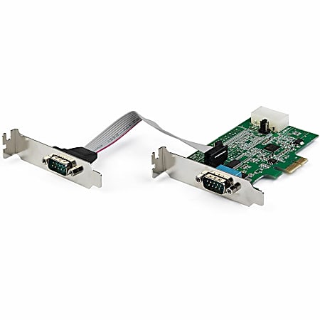 StarTech.com 2 Port RS232 Serial Adapter Card with 16950 UART - PCIe to Serial Adapter
