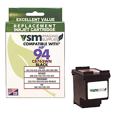 VSM VSMC8765WN (HP 94 / C8765WN) Remanufactured Black Ink Cartridge