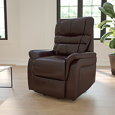 Flash Furniture Hercules Remote Powered Lift Assist Recliner, Brown