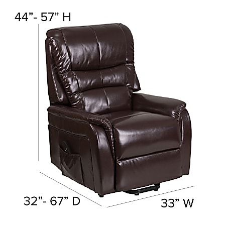 Flash Furniture Hercules Remote Powered Lift Assist Recliner Brown