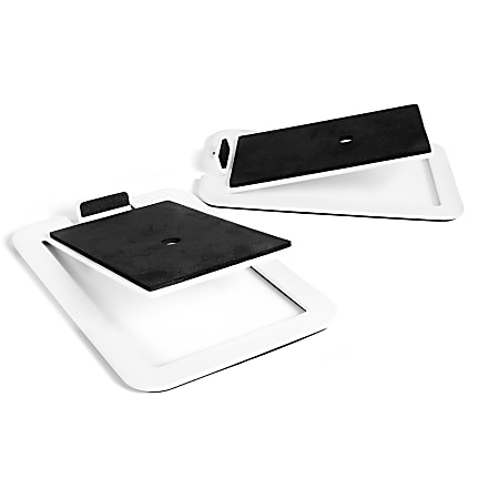 Kanto S4 Desktop Speaker Stands for Midsize Speakers, White - 16 lb Load Capacity - 2" Height x 5.5" Width x 7.9" Depth - Desktop - Steel - White