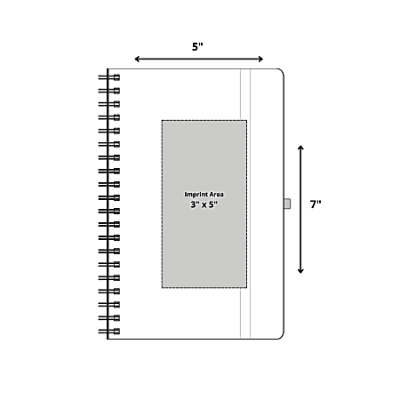 Custom 1 Color Compact Repreve Ocean Recycle NotebooksJournals 5 x 7 ...