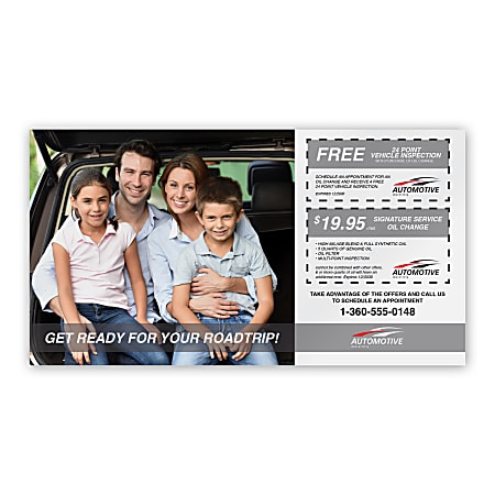 16pt, White Satin Finish, Printed 1 Side Custom Full-Color Postcards , 6-1/2" x 12" , Box Of 50