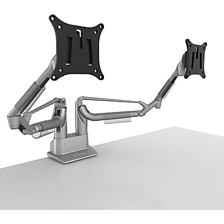 Kanto DMS2000S Desk Mount for Monitor - Silver - Yes - 2 Display(s) Supported - 32" Screen Support - 36.38 lb Load Capacity - 75 x 75, 100 x 100 VESA Standard - 1