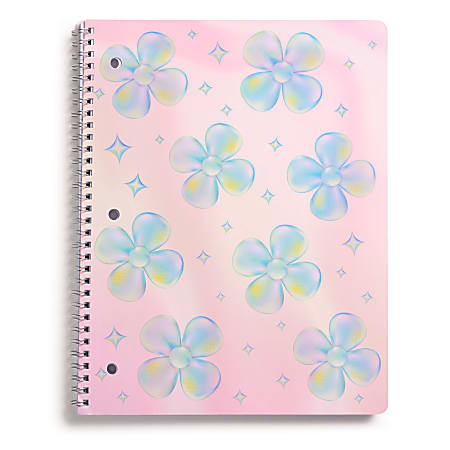 Eccolo BTS Notebook, 8-1/2" x 11", 1 Subject, College Rule, 80 Sheets, 3D Daisies