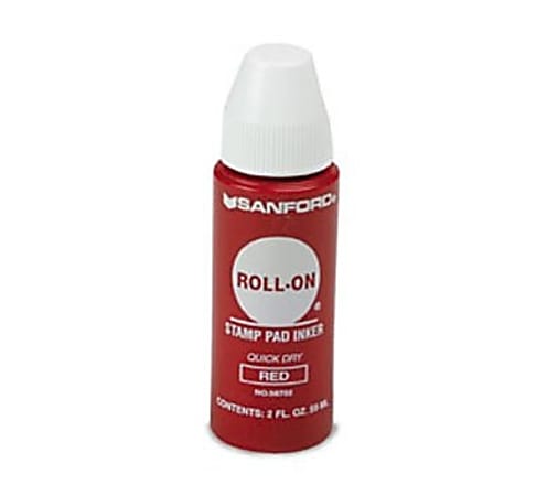 Sanford® Roll-On Stamp Pad Inker, Red