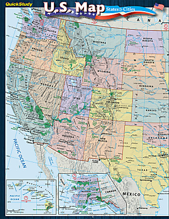 QuickStudy Guide, U.S. Map