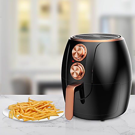 Brentwood 2 Qt Small Electric Air Fryer With Timer And Temp Control  WhiteRose Gold - Office Depot