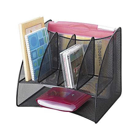 Onyx Mesh Corner Organizer, Six Sections, 15 x 11 x 13, Black Onyx Mesh Corner Organizer, Six Sections, 15 x 11 x 13, Black