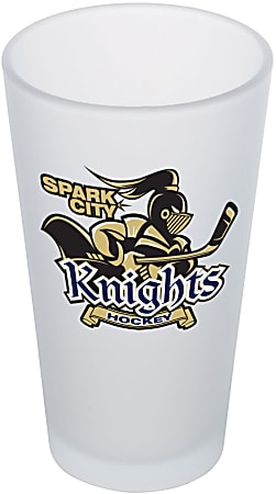 Custom Full-Color Frosted Mixing Glass, 16 Oz