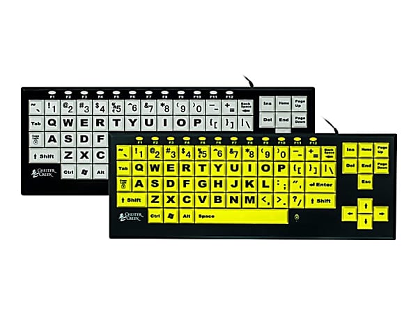 Ergoguys VisionBoard 2 - Keyboard - USB - black on yellow
