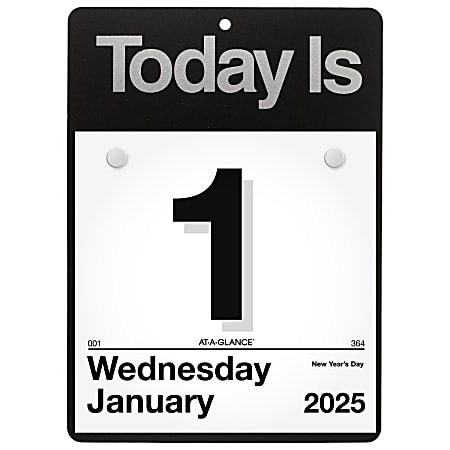 2025 AT-A-GLANCE® “Today Is” Daily Wall Calendar, 6" x 6", January To December, K100