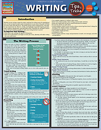 QuickStudy Guide, Writing Tips &amp; Tricks