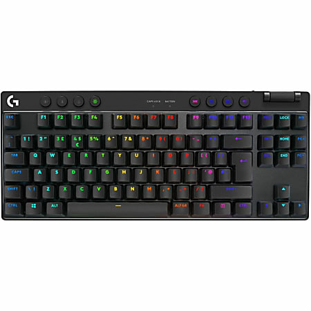 Logitech G PRO X TKL LIGHTSPEED Wireless Gaming Keyboard, Tactile Switches (GX Brown), Black - Keyboard - 920012127