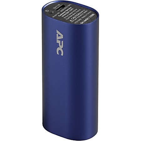 APC by Schneider Electric Mobile Power Pack, 3000mAh Li-ion Cylinder, Blue - For Mobile Device, Smartphone, Tablet PC - Lithium Ion (Li-Ion) - 3000 mAh - 1 A - 5 V DC Output - 5 V DC Input - 2 x - Blue