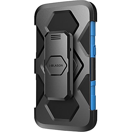 i-Blason Prime Carrying Case (Holster) Smartphone - Blue - Shock Resistant, Impact Resistant - Polycarbonate, Silicone - Holster, Belt Clip