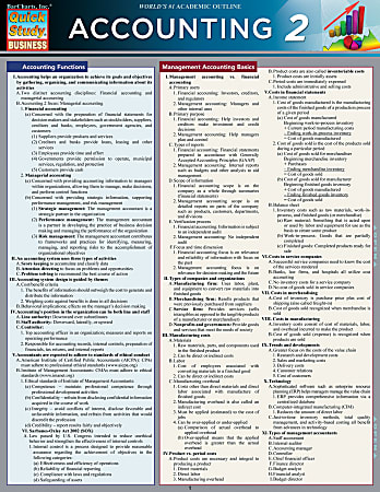 QuickStudy Guide, Accounting 2