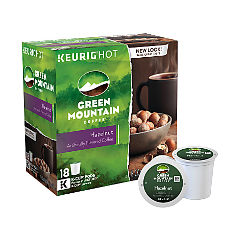 Green Mountain Coffee® Single-Serve Coffee K-Cup®, Hazelnut, Carton Of 18