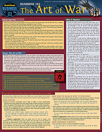 QuickStudy Guide, Business 101 The Art of War, 3231097