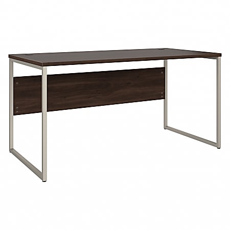 Bush® Business Furniture Hybrid Computer Table Desk With Metal Legs, 60"W x 30"D, Black Walnut, Standard Delivery