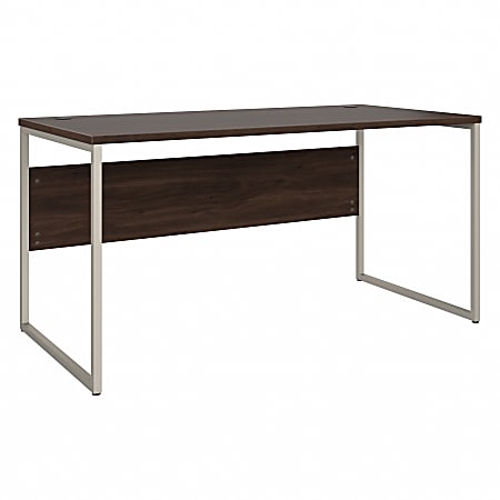 Bush&reg; Business Furniture Hybrid Computer Table Desk With Metal Legs, 60"W x 30"D, Black Walnut, Standard Delivery