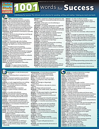 QuickStudy Guide, 1,001 Words for Success
