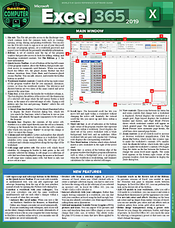 QuickStudy Guide, Microsoft Excel 365 2019