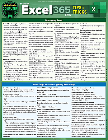 QuickStudy Guide, Excel Tips &amp; Tricks