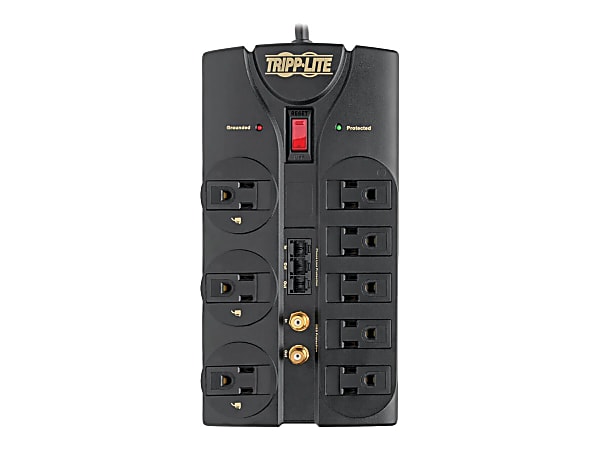 Tripp Lite Protect It! Eight-Outlet Surge Suppressor, Dark Gray