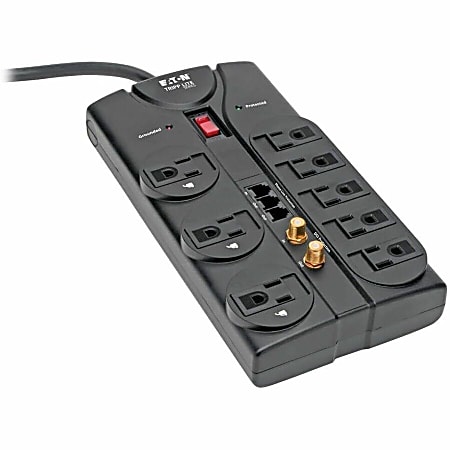 Tripp Lite Protect It! Eight-Outlet Surge Suppressor, Dark Gray