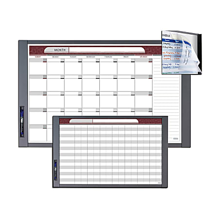 Quartet® InView™ Custom Dry-Erase Whiteboard, 12" x 20 1/2", Aluminum Frame With Gray Graphite Finish