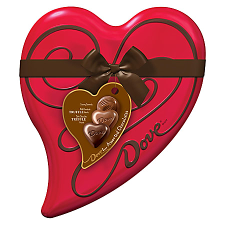 Dove Chocolate Valentine's Assorted Chocolate Candy Heart Gift Box, 6.5 Oz