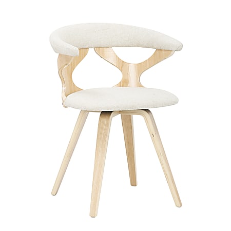 LumiSource Gardenia Chair, Cream/Natural