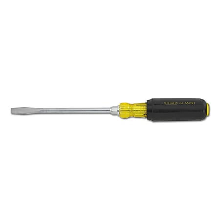 Vinyl Grip Standard Tip Screwdrivers, 5/16 in, 10 5/16 in Long, Rounded Blade