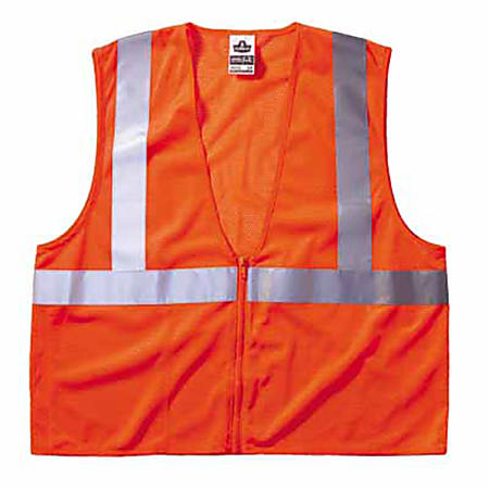 Ergodyne GloWear® Safety Vest, 8210Z Economy Mesh Type-R Class 2, 2X/3X, Orange