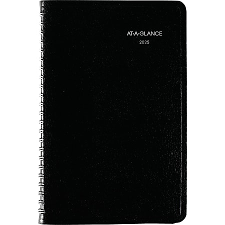 2025 AT-A-GLANCE® DayMinder® Daily Appointment Book Planner, 5" x 8", Black, January 2025 To December 2025, G21000