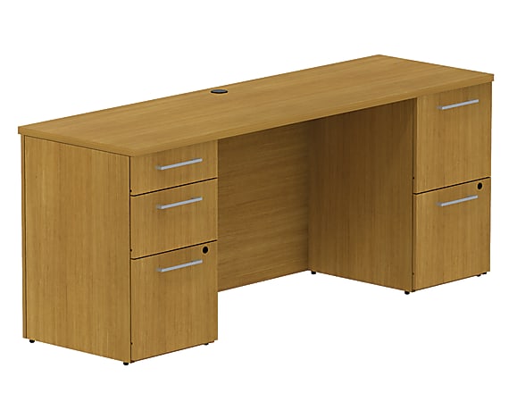 BBF 300 Series Small-Space Double-Pedestal, 29 1/10"H x 71 1/10"W x 21 4/5"D, Modern Cherry, Standard Delivery Service