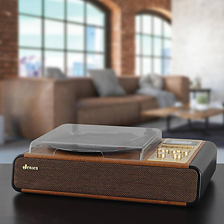 JENSEN 3 Speed Stereo Turntable with Cassette PlayerRecorder and