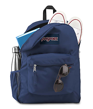 JanSport Cross Town Backpack Navy Blue - Office Depot