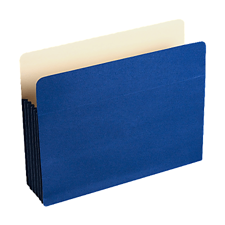 Wilson Jones® ColorLife® File Pockets, 9 1/2" x 11 3/4", 5 1/4" Expansion, 50% Recycled, Dark Blue, Box Of 10