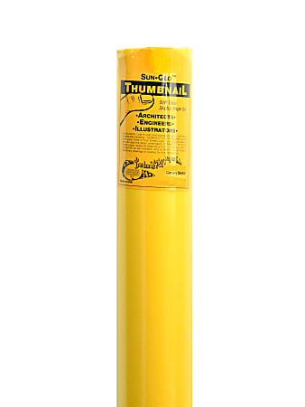 Borden & Riley Sun-Glo Thumbnail Sketch Paper Roll, 24" x 150', 7 Lb, Canary