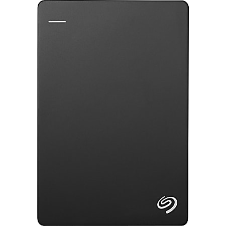 Seagate Backup Plus Slim STHN1000400 1 TB Portable Hard Drive - External - Black - USB 3.0 - 3 Year Warranty - 1 Pack - Retail