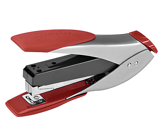 Swingline® SmartTouch™ Compact Stapler, Silver/Red