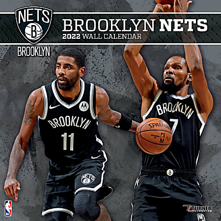 Lang Turner Licensing Monthly Wall Calendar, 24”H x 12”W, Brooklyn Nets, January To December 2022